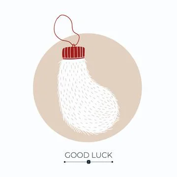 Rabbit foot lucky charm Stock Illustration