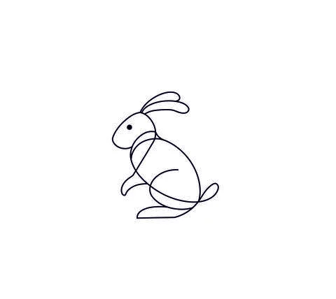 Rabbit geometry Stock Illustration