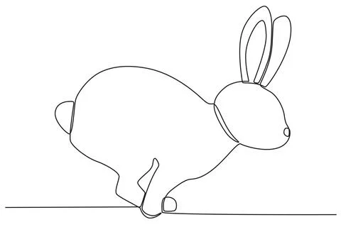 A rabbit getting ready to jump Illustrazione stock