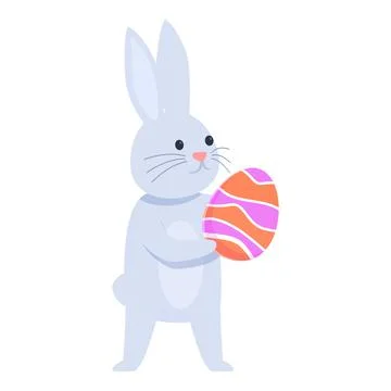 Rabbit gift icon cartoon vector. Easter bunny Stockillustratie