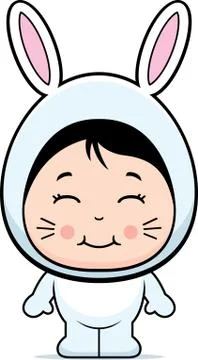 Rabbit Girl Stock Illustration