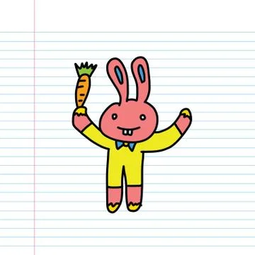 Rabbit hand drawn Stock Illustration