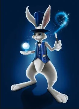 Rabbit in the hat Stock Illustration