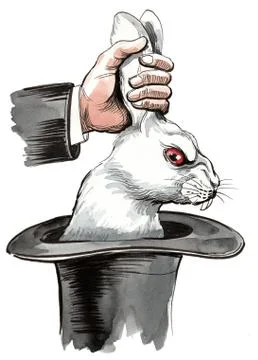 Rabbit in hat Illustrazione stock