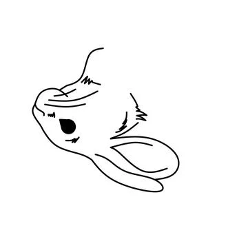 Rabbit head icon. Illustrazione stock