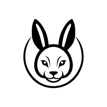 Rabbit head logo design vector template Stock-Illustration