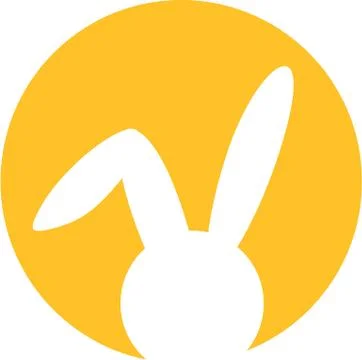 Rabbit head Silhouette Illustrazione stock