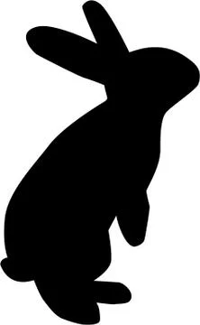 Rabbit on hind backs Stock Illustration