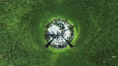 Rabbit Hole effect made of 360 Degree video Stock Footage 233718029