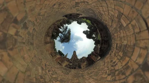 Rabbit Hole effect made of 360 Degree video Stock Footage 233718112