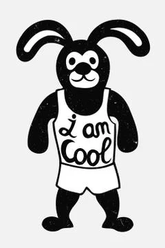 Rabbit with the human body Illustrazione stock