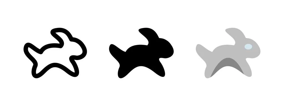 Rabbit icon. Bunny vector illustration. Hare pictogram. Fast speed symbol. .. Stock Illustration