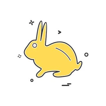 Rabbit icon design vector Stock Illustration