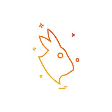 Rabbit icon design vector Stock Illustration