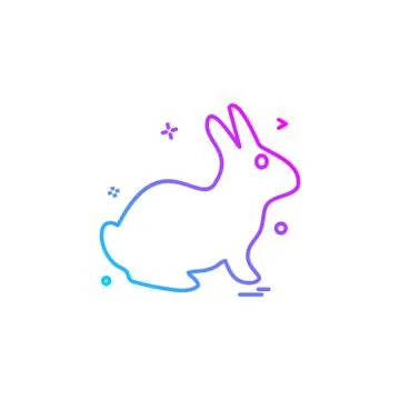 Rabbit icon design vector Stock Illustration