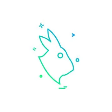 Rabbit icon design vector Stock Illustration