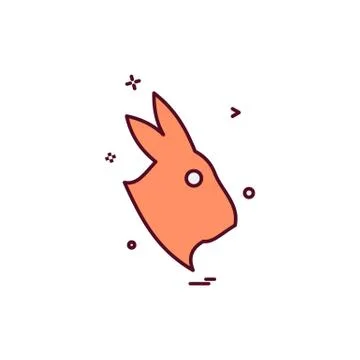 Rabbit icon design vector Stock Illustration