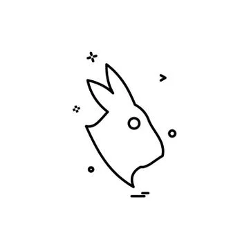 Rabbit icon design vector Stock Illustration
