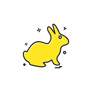 Rabbit icon design vector Stock Illustration