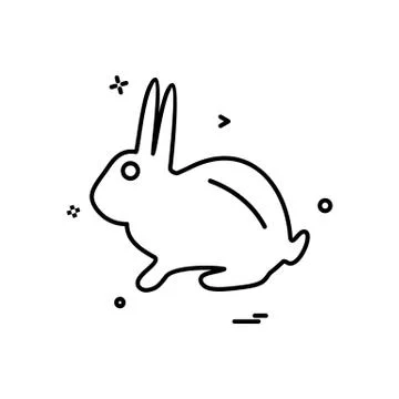 Rabbit icon design vector Stock Illustration