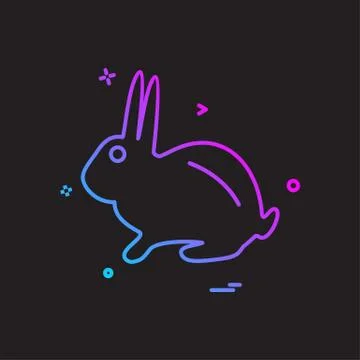 Rabbit icon design vector Stock Illustration