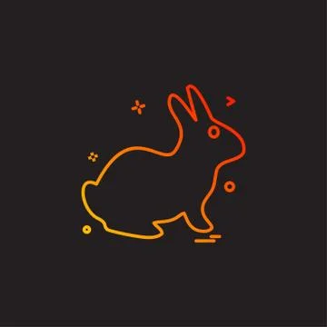 Rabbit icon design vector Stock Illustration