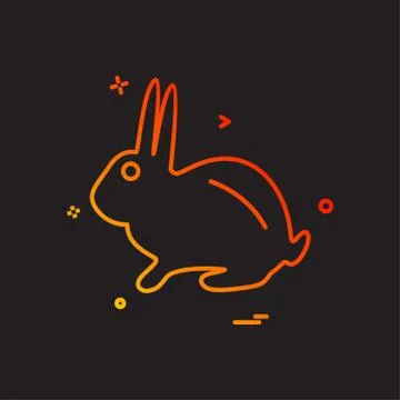 Rabbit icon design vector Stock Illustration