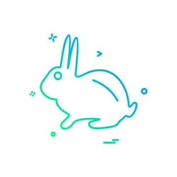 Rabbit icon design vector Stock Illustration