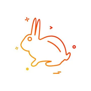 Rabbit icon design vector Stock Illustration