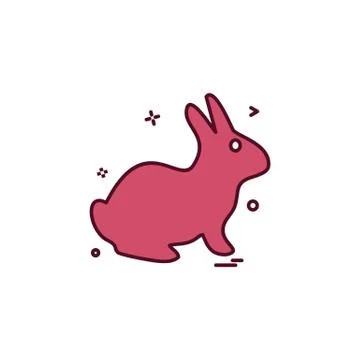 Rabbit icon design vector Stock Illustration
