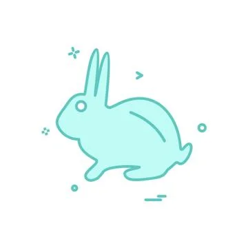 Rabbit icon design vector Stock Illustration