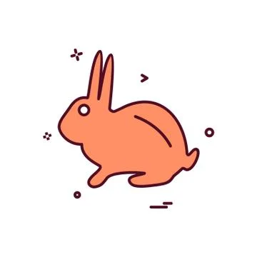 Rabbit icon design vector Stock Illustration