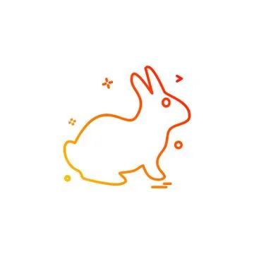 Rabbit icon design vector Stock Illustration