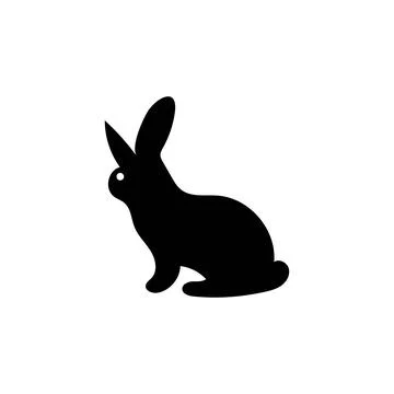 Rabbit icon, easter bunny animal symbol Stock Illustration