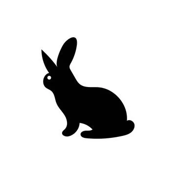 Rabbit icon, easter bunny animal symbol Stock Illustration