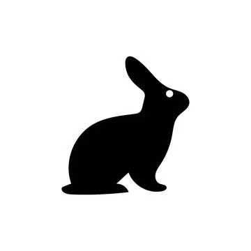 Rabbit icon, easter bunny animal symbol Stock Illustration