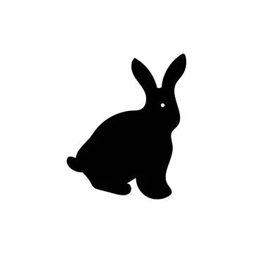 Rabbit icon, easter bunny animal symbol Stock Illustration