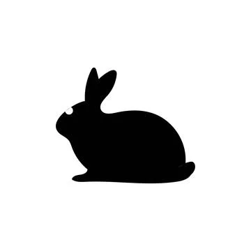 Rabbit icon, easter bunny animal symbol Stock Illustration