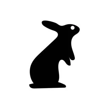 Rabbit icon, easter bunny animal symbol Stock Illustration