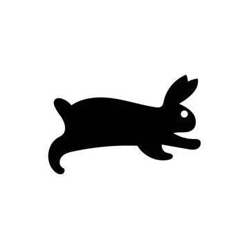 Rabbit icon, easter bunny animal symbol Stock Illustration