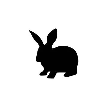 Rabbit icon, easter bunny animal symbol Stock Illustration
