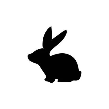 Rabbit icon, easter bunny animal symbol Stock Illustration