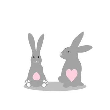 Rabbit icon, easter bunny animal symbol Stock Illustration