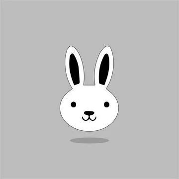 Rabbit icon, easter bunny animal symbol Stock Illustration