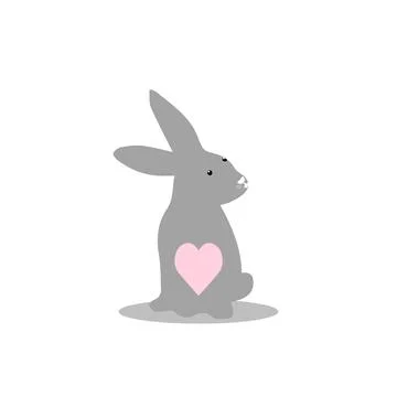 Rabbit icon, easter bunny animal symbol Stock Illustration