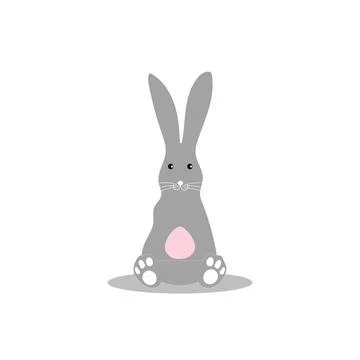 Rabbit icon, easter bunny animal symbol Stock Illustration