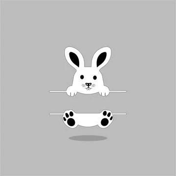 Rabbit icon, easter bunny animal symbol Stock Illustration