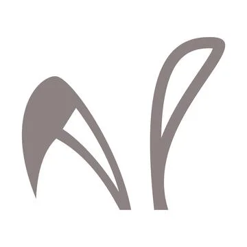 Rabbit icon logo design template Stock Illustration