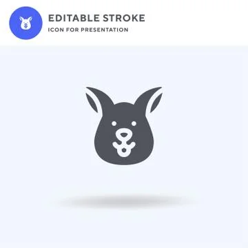 Rabbit icon vector, filled flat sign, solid pictogram isolated on white, logo Stock Illustration