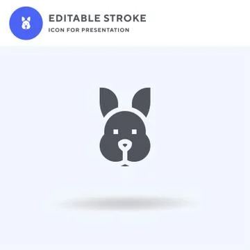 Rabbit icon vector, filled flat sign, solid pictogram isolated on white, logo Stock Illustration